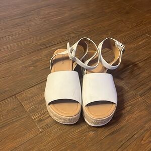 white sandals